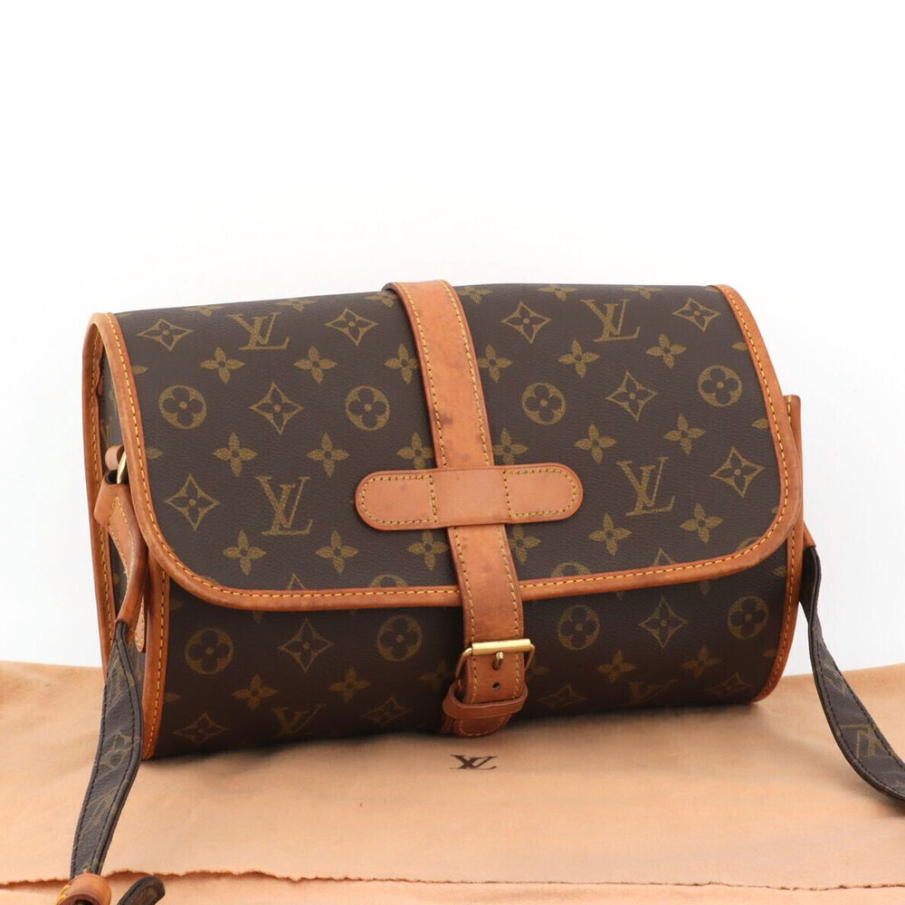 Louis Vuitton Monogram Marne Shoulder Bag Crossbody Brown Leather